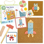 WOOPIE GREEN Medinė dėlionė - vinis su plaktuku 82 vnt.