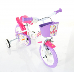 Vaiki&scaron;kas dviratis Bimbo Bike 12" "UNIVORN", baltas/violetinis,rožinis