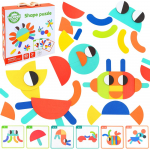 WOOPIE GREEN FSC medinė Montessori dėlionė su priedais