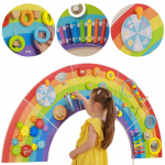 VIGA medinė sensorinė-manipuliacinė lenta EDU Rainbow FSC