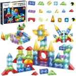 WOOPIE magnetinių konstruktorių 3D kubelių edukacinis rinkinys, 63 vnt.