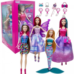 WOOPIE 4 stebuklingų princesių rinkinys - 4in1 lėlių dėžutė su priedais