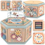 TOOKY TOY interaktyvus medinis Montessori daugiafunkcis &scaron;e&scaron;iakampis