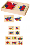 VIGA Medinė geometrinė mozaika Montessori 148 vnt.