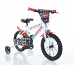 Vaiki&scaron;kas dviratis Bimbo Bike 14" MONSTER, juodas/raudonas/baltas