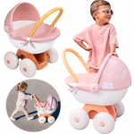 SMOBY Baby Nurse Deep vežimėlis su plastikiniu stogeliu