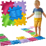 WOOPIE Vaiki&scaron;kas ortopedinis - sensorinis kilimėlis dėlionė 5vnt.