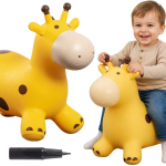 WOOPIE Guminė &scaron;okinėjanti žirafa + Pompa