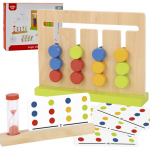 TOOKY TOY Loginė Montessori dėlionė su spalvomis ir laikmačiu 30 ra&scaron;tų, 18 vnt.