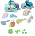 WOOPIE GREEN 2in1 vėžlių smėlio ir vonios rinkinys, 8 dalys , ORGANINĖ MEDŽIAGA