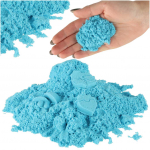 Kinetinis smėlis 1 kg mai&scaron;elyje, mėlynos spalvos