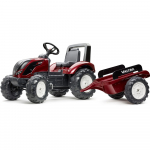 FALK Raudonas Valtra S4 pedalinis traktorius su priekaba