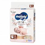 Moony Natural sauskelnės S 4-8 kg, 58 vnt.
