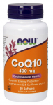 CoQ10 with Vitamin E & Sunflower Lecithin, 400mg - 30 softgels - NOW Foods