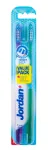 Jordan Duo Toothbrush Target Teeth & Gums vidutinė 1 pakuotė-2 vnt.