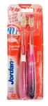 Jordan Toothbrush DUO Individual Clean Medium - vidutinio kietumo dantų &scaron;epetėlis - spalvų mi&scaron;inys 1 pakuotė-2 vnt.