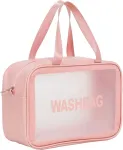 TOP CHOICE Transparent single-compartment cosmetic bag Washbag (99328) 1 vnt. - spalvų mi&scaron;inys