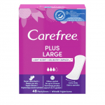 JOHNSON CAREFREE Plus Dideli Lengvai Kvepiantys Higieniniai Padas su subtiliu kvapu 48 vnt.