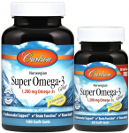 Norwegian Super Omega-3 Gems, 1200mg - 100 + 30 softgels - Carlson Labs