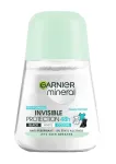 Garnier Mineral Deodorant roll-on Invisible Protection 48h &Scaron;varus Medvilnė - Juoda, Balta, Spalvos 50ml