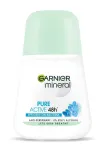 Garnier Mineral Roll-on Deodorant Pure Active 48h - Efektyvus prie&scaron; bakterijas 50ml