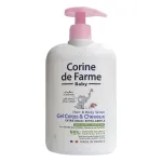 Corine de Farme BeBe Extra delikatūs kūno ir plaukų plovimo gelis 2in1 su migdolais 500ml