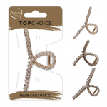 TOP CHOICE Hair buckle (26973) 1 pcs. - mix patterns