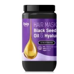 BIO NATURELL Juodųjų sėklų aliejus ir hialurono rūg&scaron;tis plaukų kaukė 946 ml