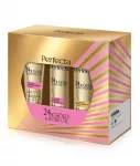 PERFECTA 24K Gold & Rose Oil Dovanų rinkinys (smulkiai grūdėtas &scaron;veitiklis & pienas & tonikas)