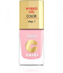 Delia Cosmetics Coral Hybrid Gel Nagų Lakas Nr. 04 Pastelinė Rožinė 11ml