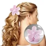 ECARLA Hair Buckle XL Flower Marble Pink SP379R
