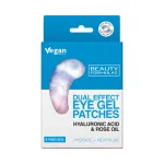 BEAUTY FORMULAS Eye Gel Patches Dviejų efektų geliniai paakių pleistrai - Hialurono rūg&scaron;tis + Rožių aliejus