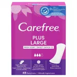 CAREFREE Fresh Scent Hygiene Pads - Plus Large 1 pakelis - 48 vnt.