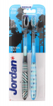 Jordan DUO Individual Reach Medium Toothbrush - mi&scaron;rių spalvų 1 pakuotė-2 vnt.