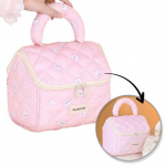 ECARLA Folding cosmetic bag - elegant trunk with handle quilted Bunny KS131K
