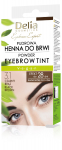 DELIA EYEBROW EXPERT HENNA POWDER d/eyebrows 3.1 JUODAS RUDAS sachet 4g