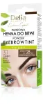 DELIA EYEBROW EXPERT HENNA POWDER d/eyebrows 3.1 JUODAS RUDAS sachet 4g