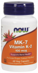 MK-7 Vitamin K-2, 100mcg - 60 vcaps - NOW Foods
