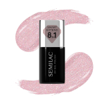 SEMILAC Smart Extend Hybrid Varnish Glitter Dirty Nude Rose No. 805 7 ml