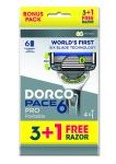 DORCO Pace Pro 6 Disposable razor with 6 blades, 1 pack - 4 pcs.