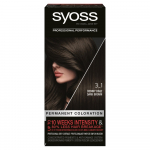 Schwarzkopf Syoss Plaukų dažai tamsiai rudas Nr. 3-1 1 vnt.