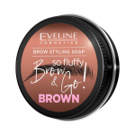 EVELINE Brow & Go! Antakių formavimo muilas So Fluffy Brown 25 g