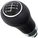 Audi A1 A2 A3 A4 A5 A6 Q3 Q5 pavarų perjungimo svirtis, juoda + chromuota, 6 pavarų