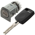 Audi A6 C6 04-08 kairių priekinių durų spynos įdėklas su raktu