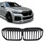 BMW G11 G12 viengubos grotelės LCI, blizgios juodos (19-22)