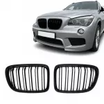 BMW E84 X1 dvigubos grotelės, blizgios juodos (09-15)