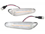 BMW 3 E46 LED &scaron;oninių posūkių žibintų komplektas, baltos spalvos, 2 vnt.