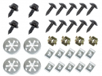 Audi A3 8L 00-03 variklio dangtelio tvirtinimo spaustukų rinkinys 32 vnt.