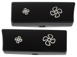 BMW 7 F01 F02 F03 F04 08-15 oro kondicionieriaus/ventiliacijos skydelio reguliavimo mygtukai (kairysis + de&scaron;inysis) 2 vnt. komplektas