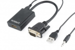 I/O ADAPTER VGA TO HDMI/A-VGA-HDMI-01 GEMBIRD A-VGA-HDMI-01 8716309098762
